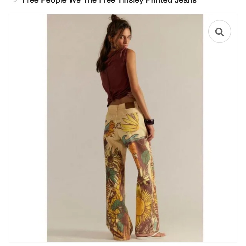 we the free printed tinsley jean